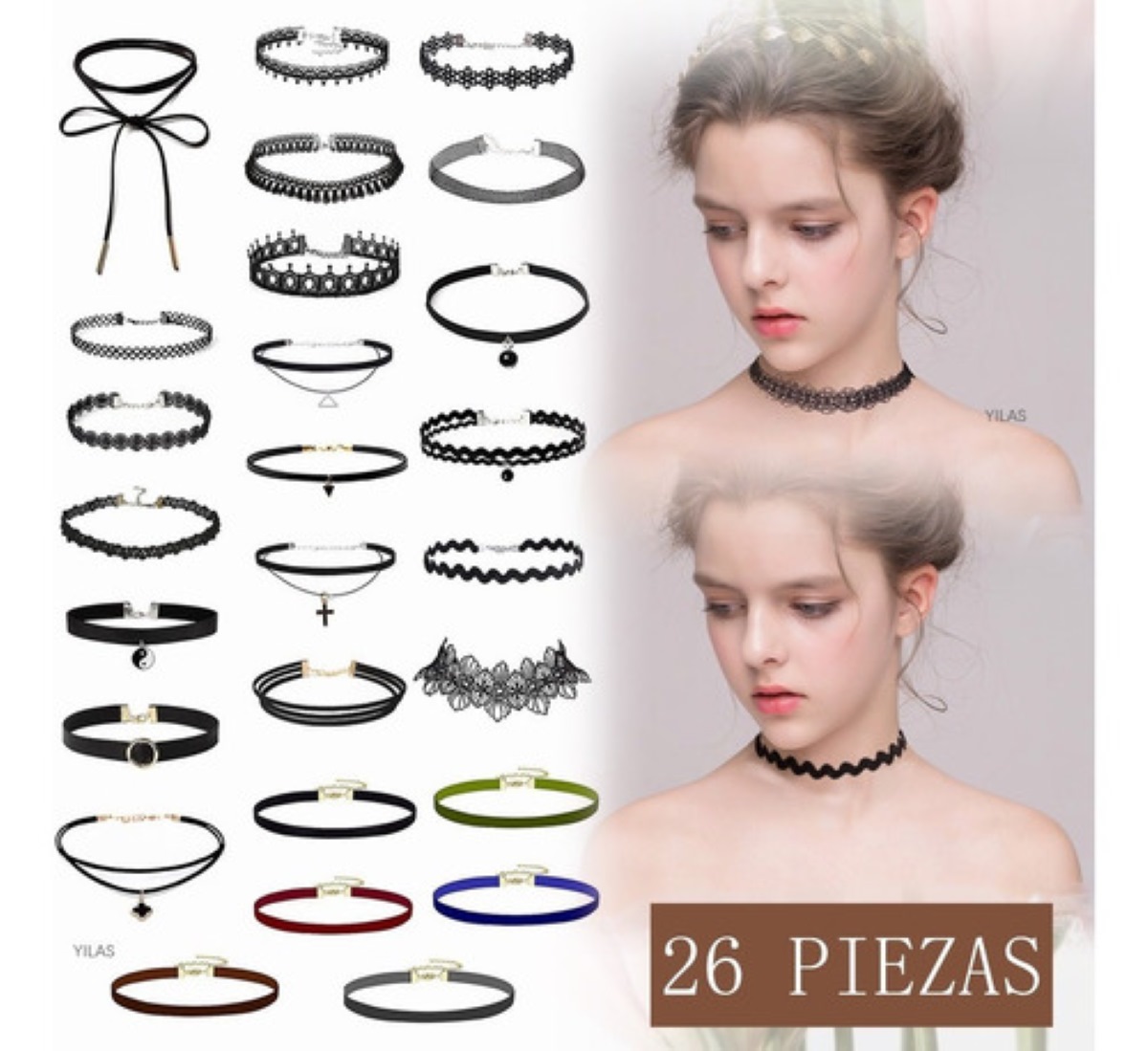 26 pz  de Gargantilla De Collares Accesorios