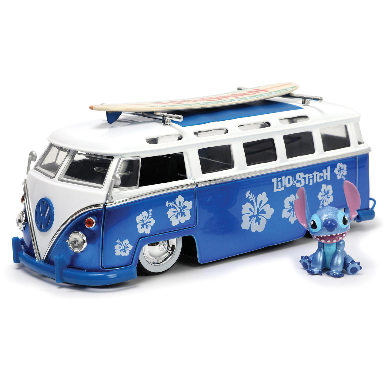 1962 VW Bus T1 Volkswagen Combi con Stitch Disney Hollywood Rides Jada Toys Escala 1:24 