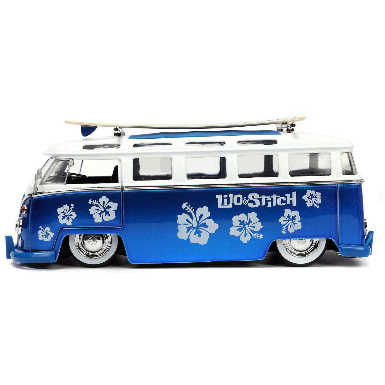 1962 VW Bus T1 Volkswagen Combi con Stitch Disney Hollywood Rides Jada Toys Escala 1:24 
