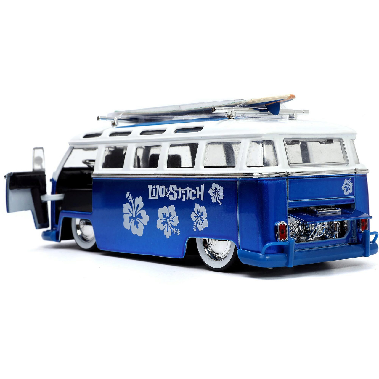 1962 VW Bus T1 Volkswagen Combi con Stitch Disney Hollywood Rides Jada Toys Escala 1:24 