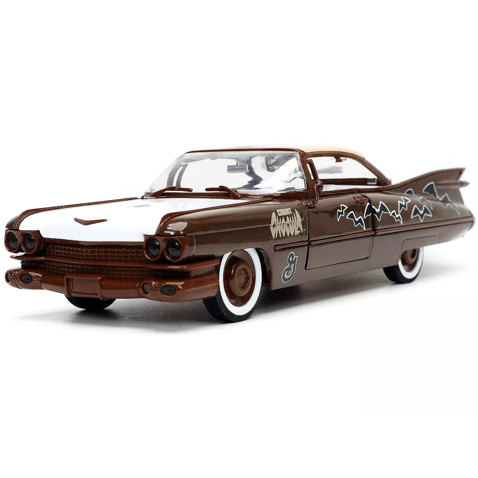 1959 Cadillac Coupe Deville con Figura Count Chocula Conde Hollywood Rides Jada Toys Escala 1:24