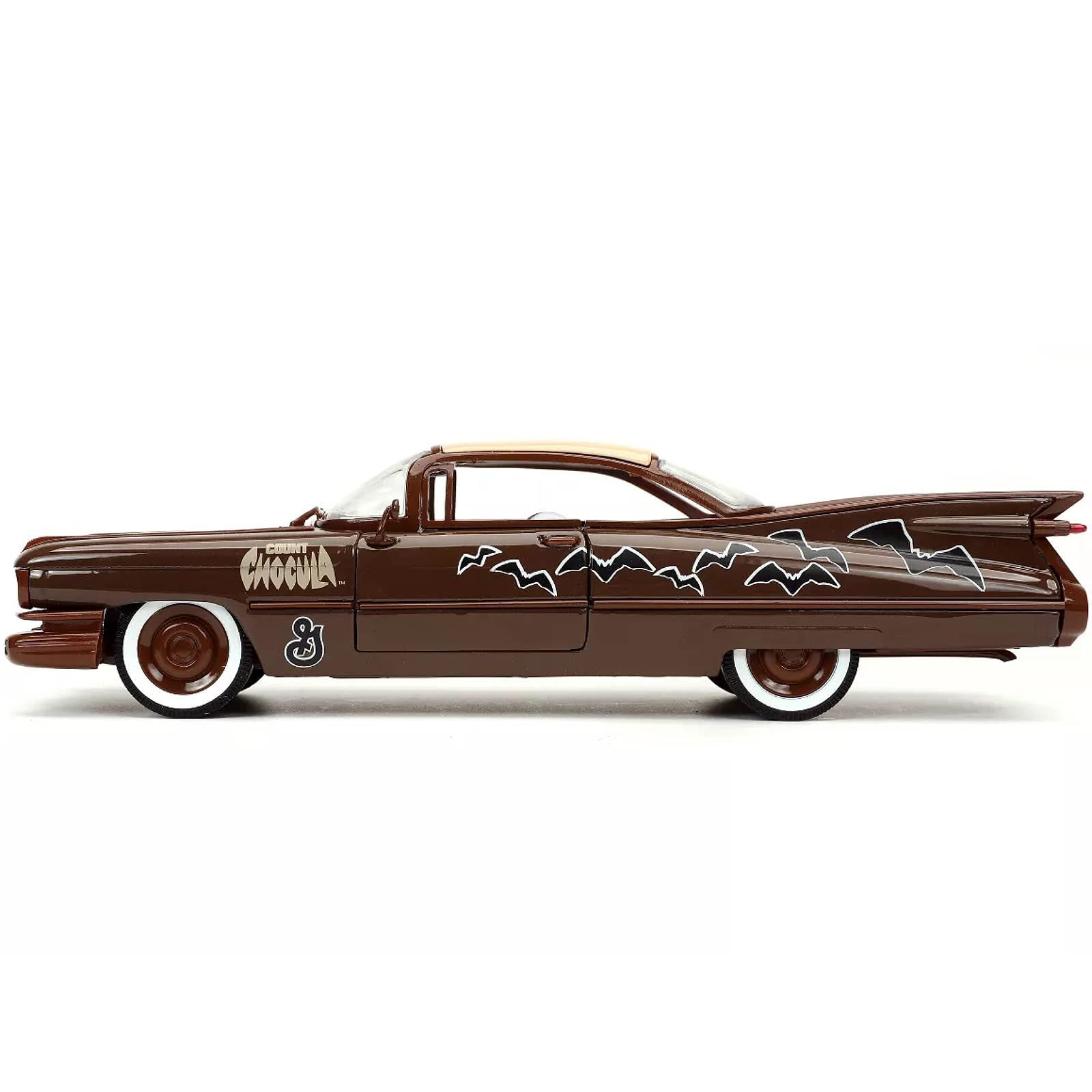 1959 Cadillac Coupe Deville con Figura Count Chocula Conde Hollywood Rides Jada Toys Escala 1:24