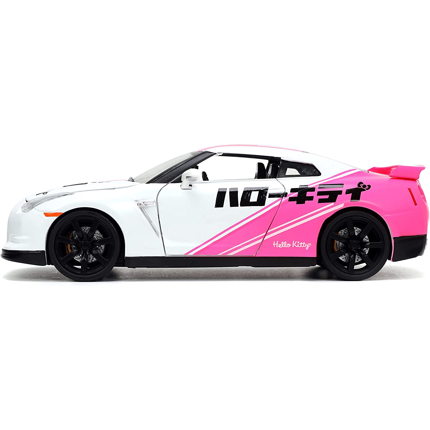 2009 Nissan Skyline GT-R R35 con Figura Hello Kitty Tokyo Speed Jada Toys Escala 1:24 