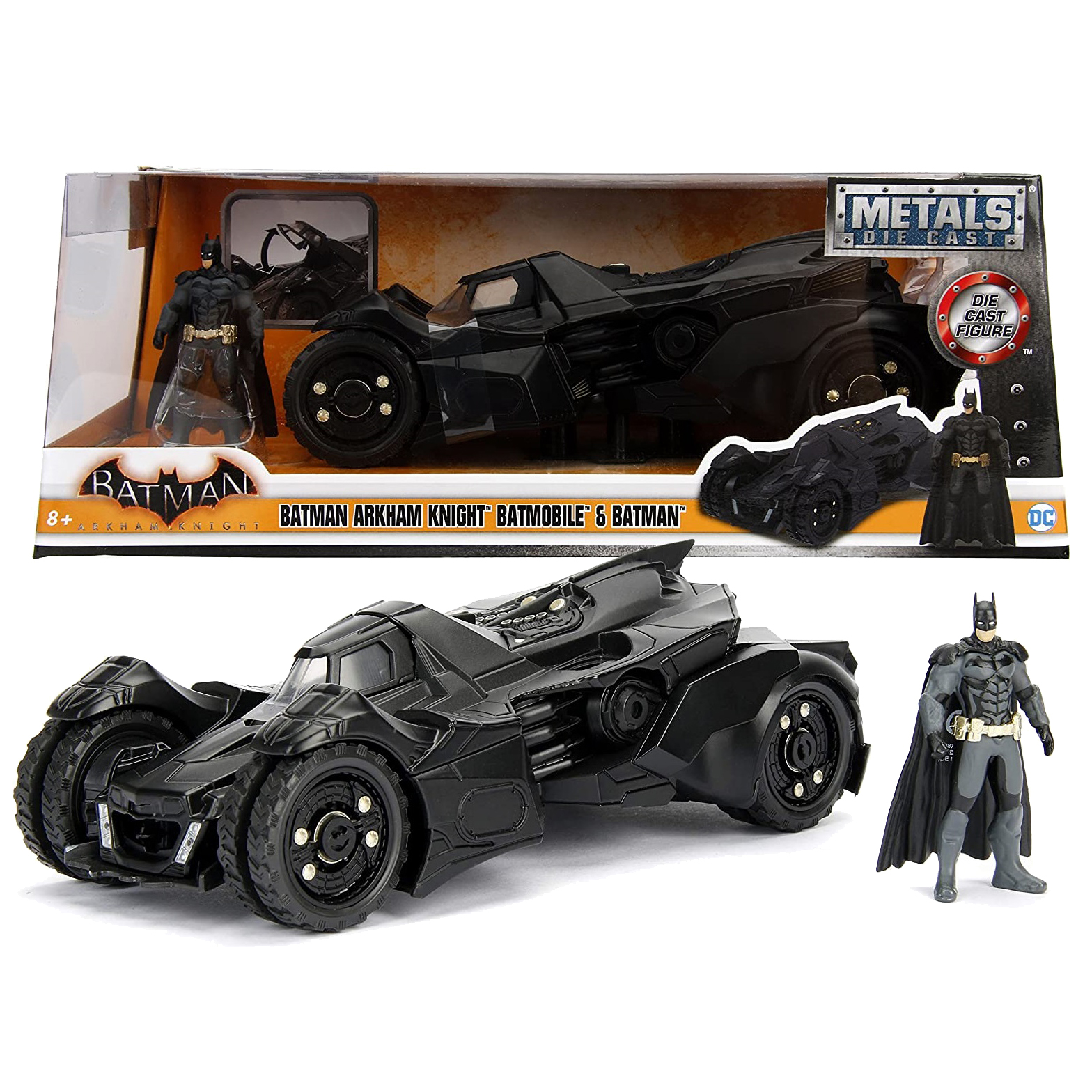 Batimovil Arkham Knight Con Figura de Batman Jada Toys Escala 1:24 Dc Comics
