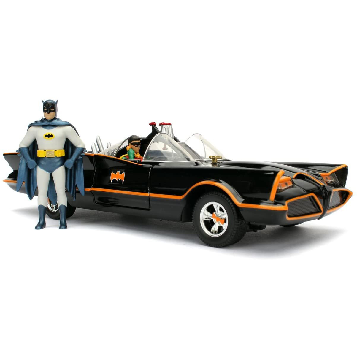 Batimovil TV Series Clasico 60s Con Figura de Batman Adam West Jada Toys Escala 1:24 Dc Comics