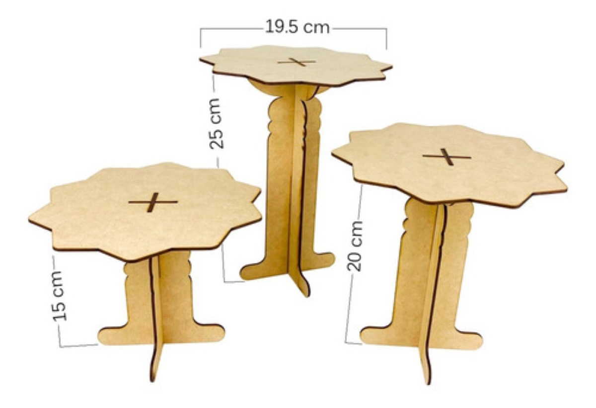 Mobiliario Fiesta Kit Candy Bar Mdf Mesa De Postres Dulces