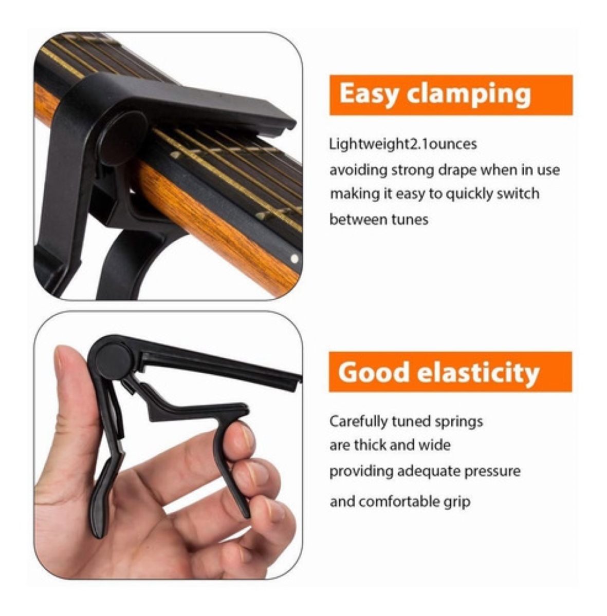 Capo Para Guitarra Acústica Con 10 Púas De Guitarra 