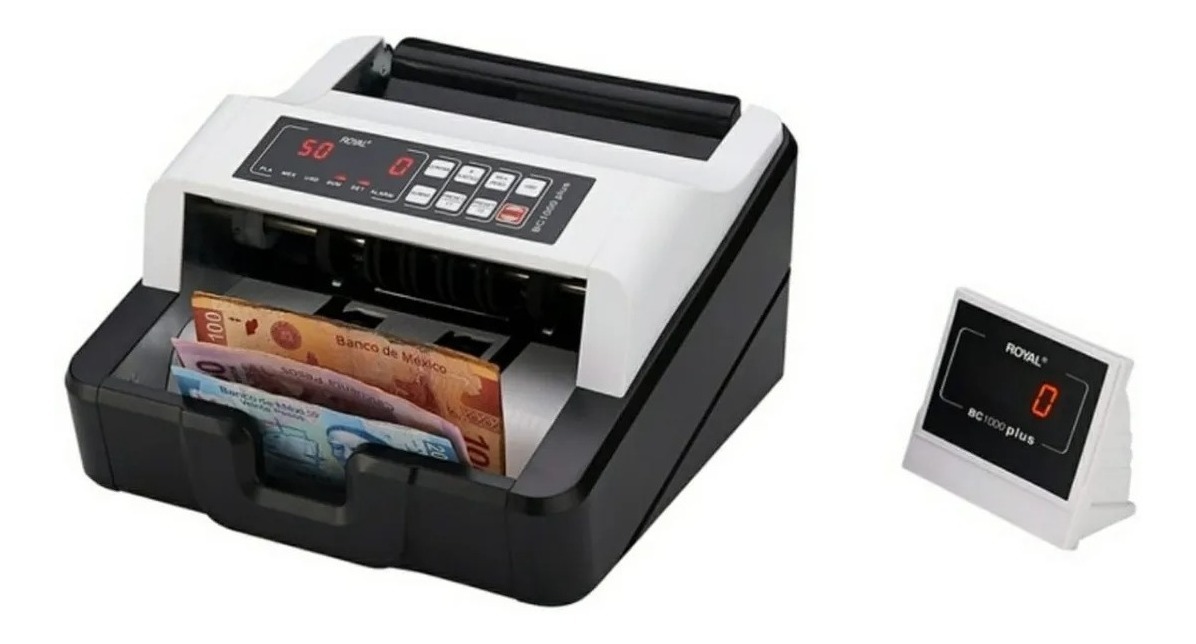Contadora De Billetes Royal BC1000PLUS - Gris con Negro
