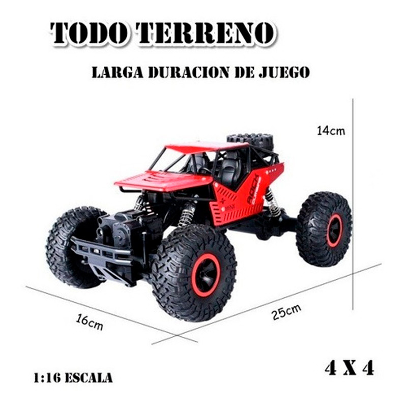 Camioneta Carro Metal Todo Terreno 4x4 Control Remoto