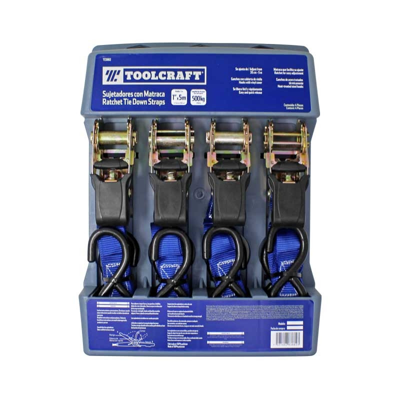 Sujetadores con matraca 1" x 5 metros TC0882 Toolcraft