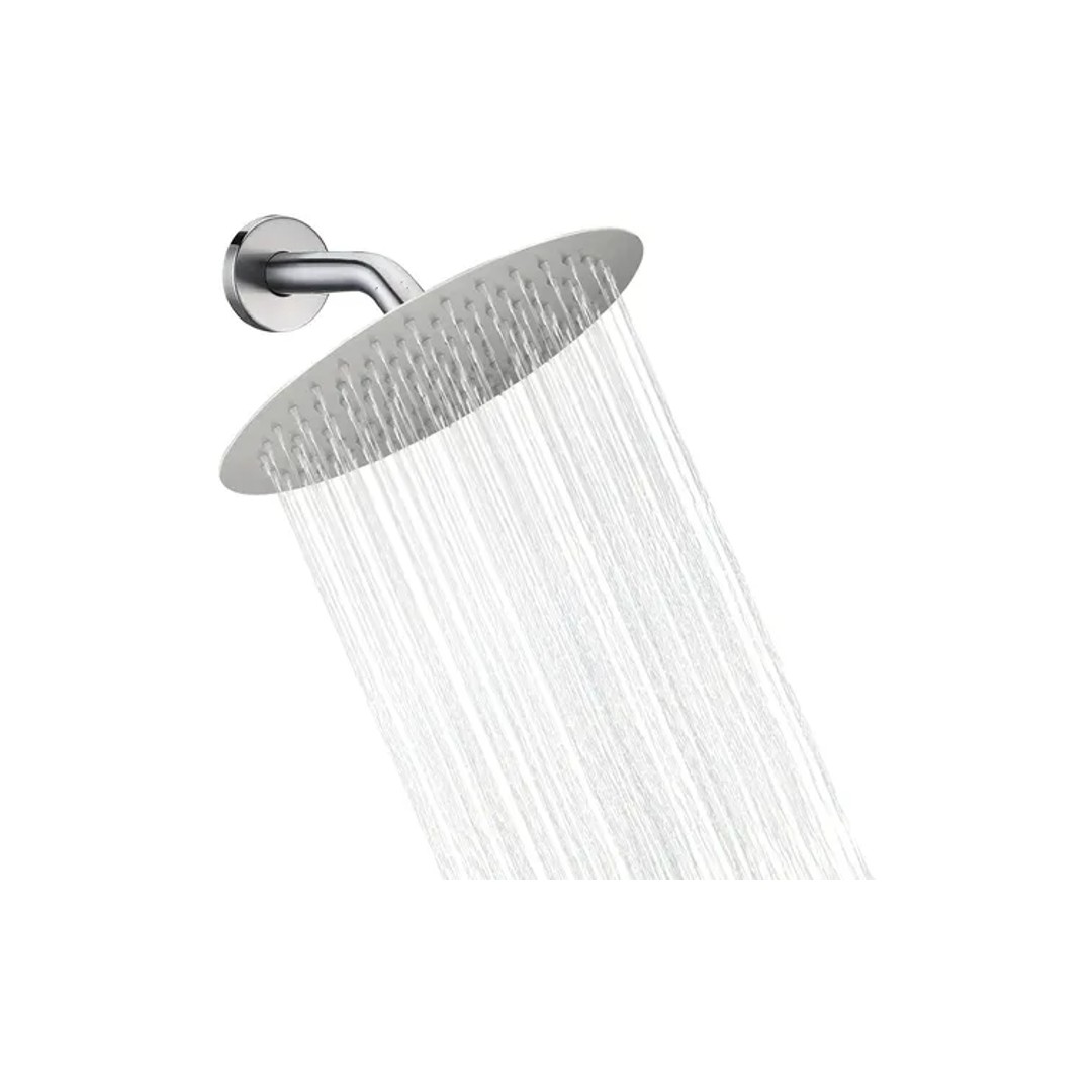 Regadera Baño Redonda Ducha Lluvia Acero Cabezal 10 Pulgadas