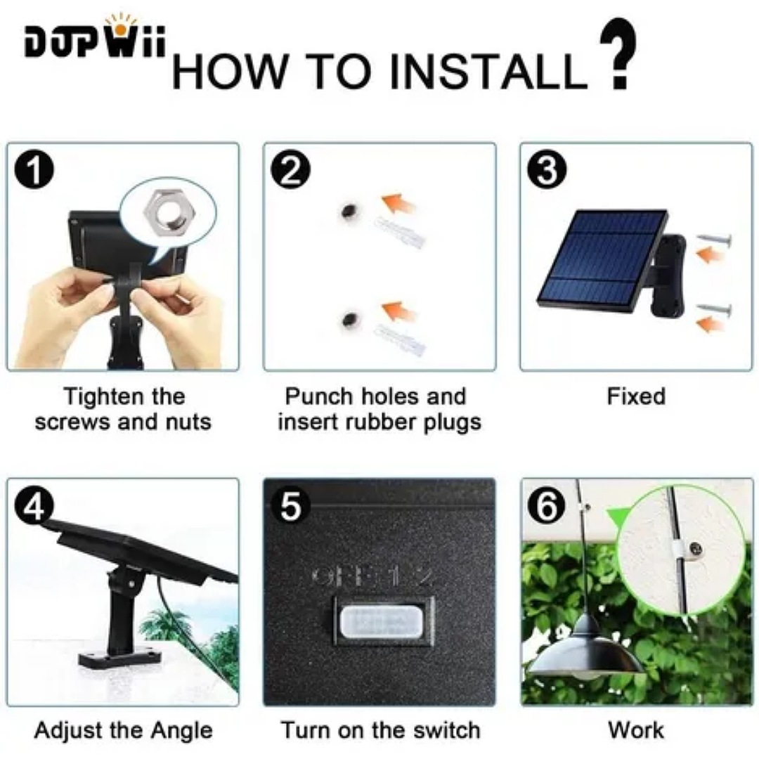 Lámpara Solar Exterior/interior Impermeable Ip65 Remoto