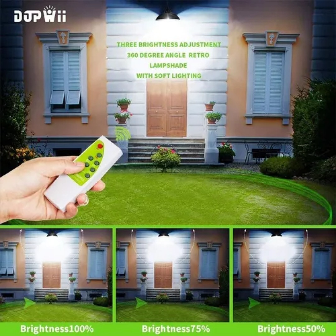Lámpara Solar Exterior/interior Impermeable Ip65 Remoto