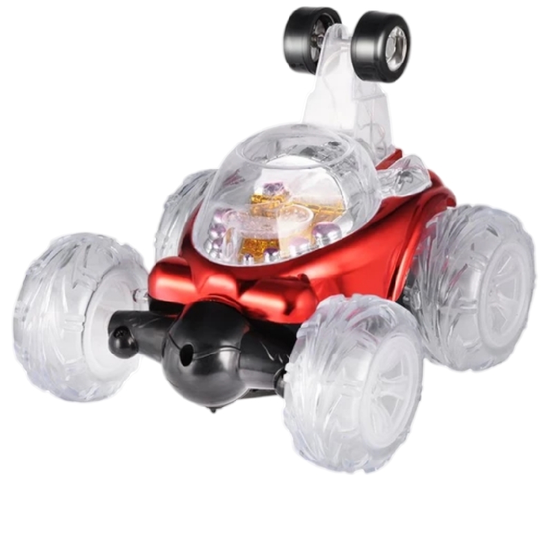 Rotating Carro Rojo Loco Musical Gira 360 Grados Para Niños R/c