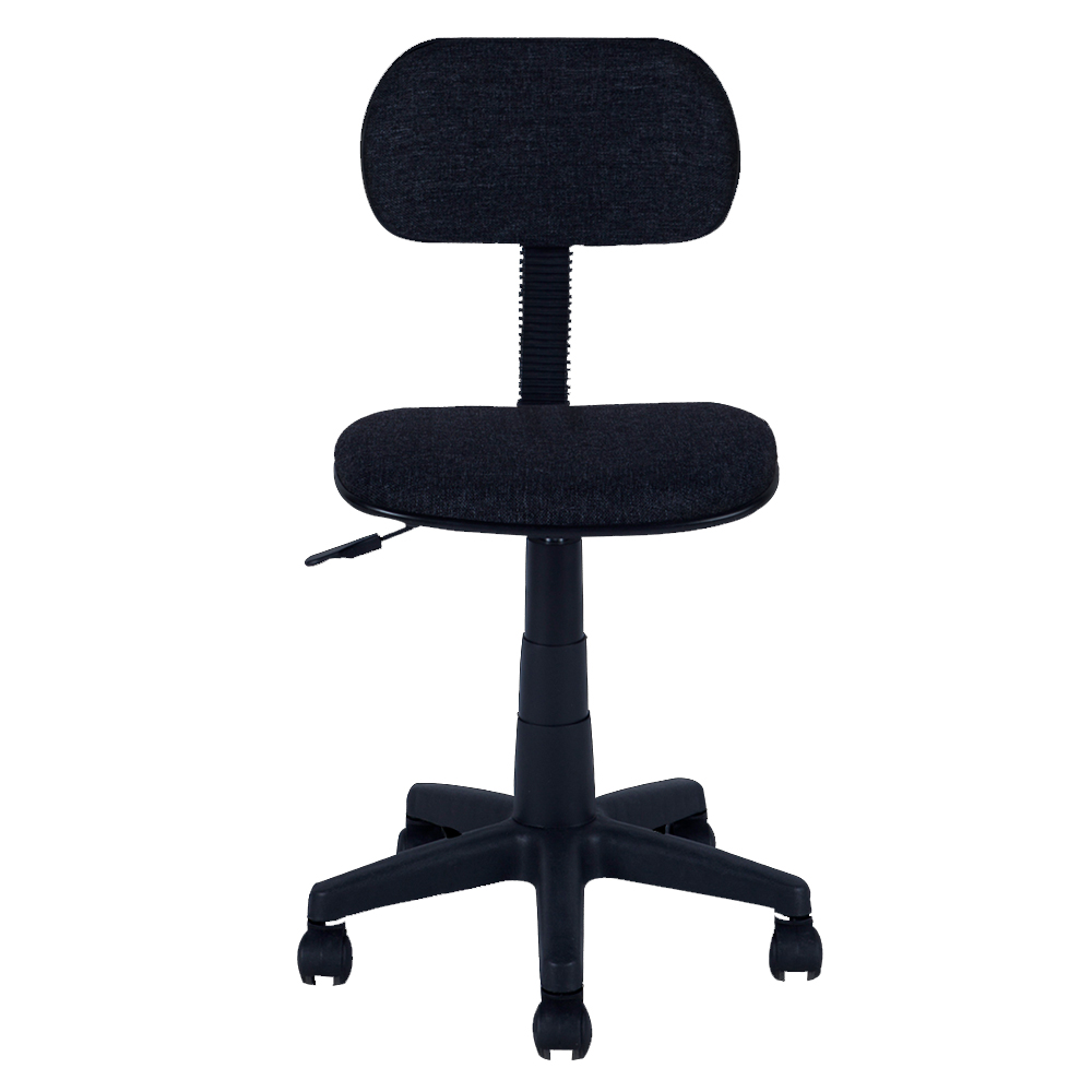 silla secretarial carolina Oficina palanca ajuste piston Color Negro asiento acolchonado tela.