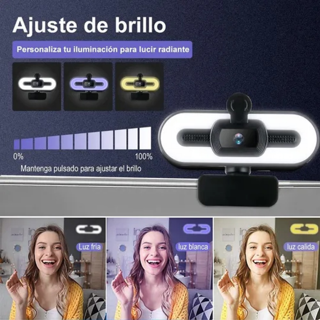 4k Cámara Webcam Con Micrófono Enfoque Automático Hd 2160p