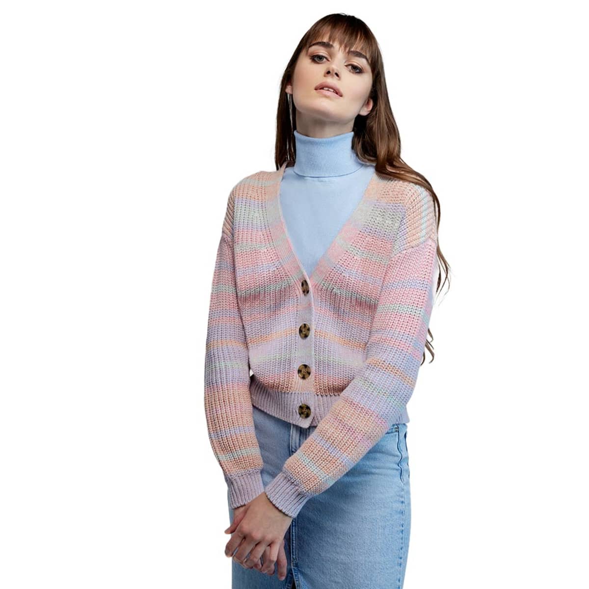 Suéter Casual Con Botones Sao Paulo color Rosa para Mujer 1043075