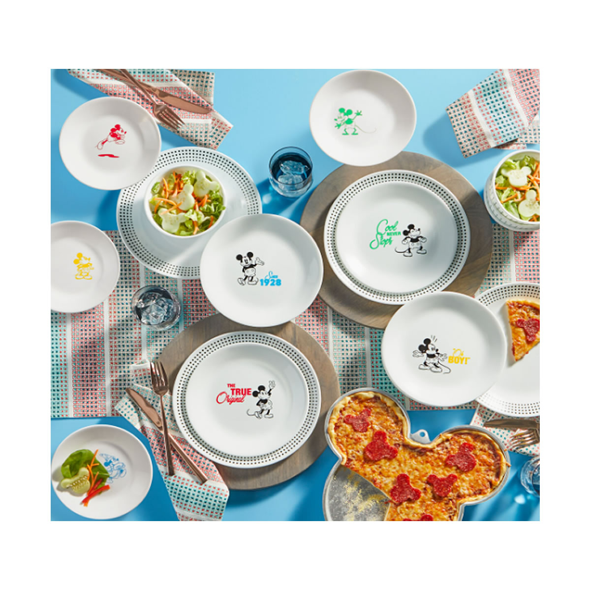 Juego de vajilla Corelle Mickey Mouse, 16 piezas