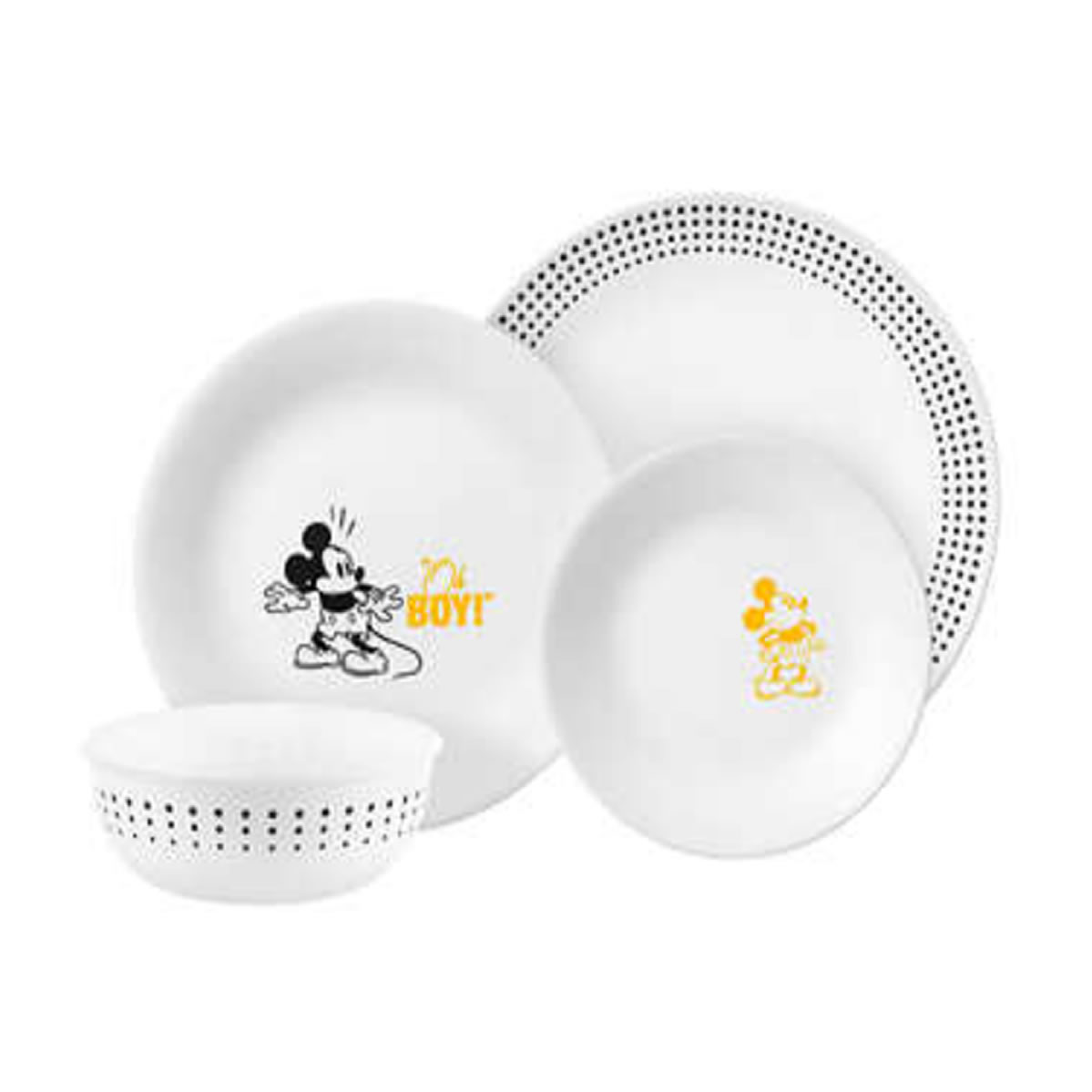 Juego de vajilla Corelle Mickey Mouse, 16 piezas