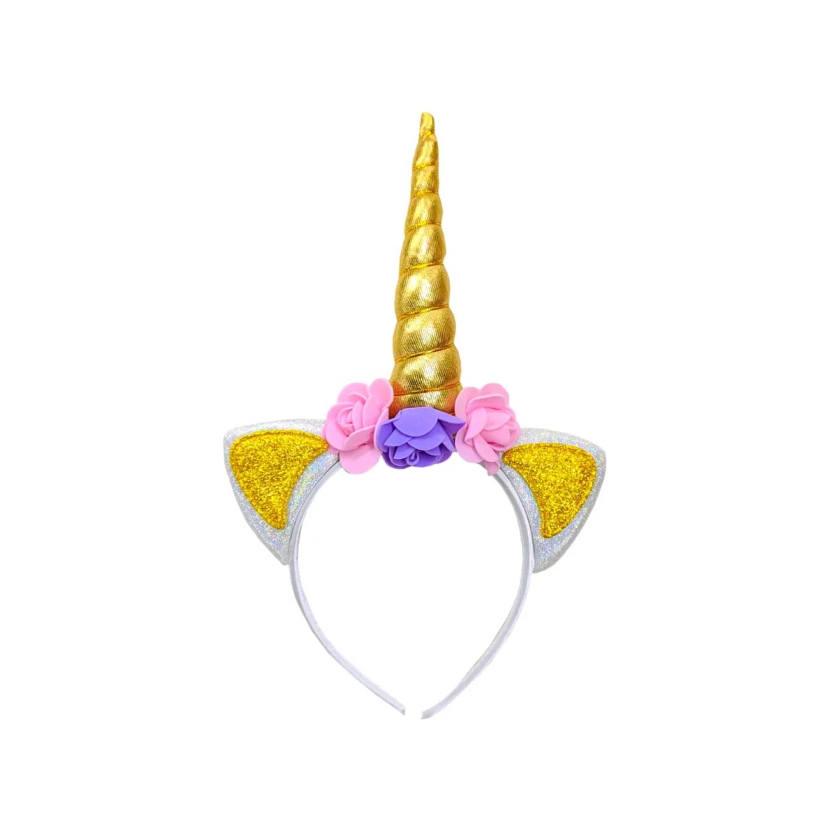 Montable Unicornio Machuka Blanco Con Sonido y Diadema.