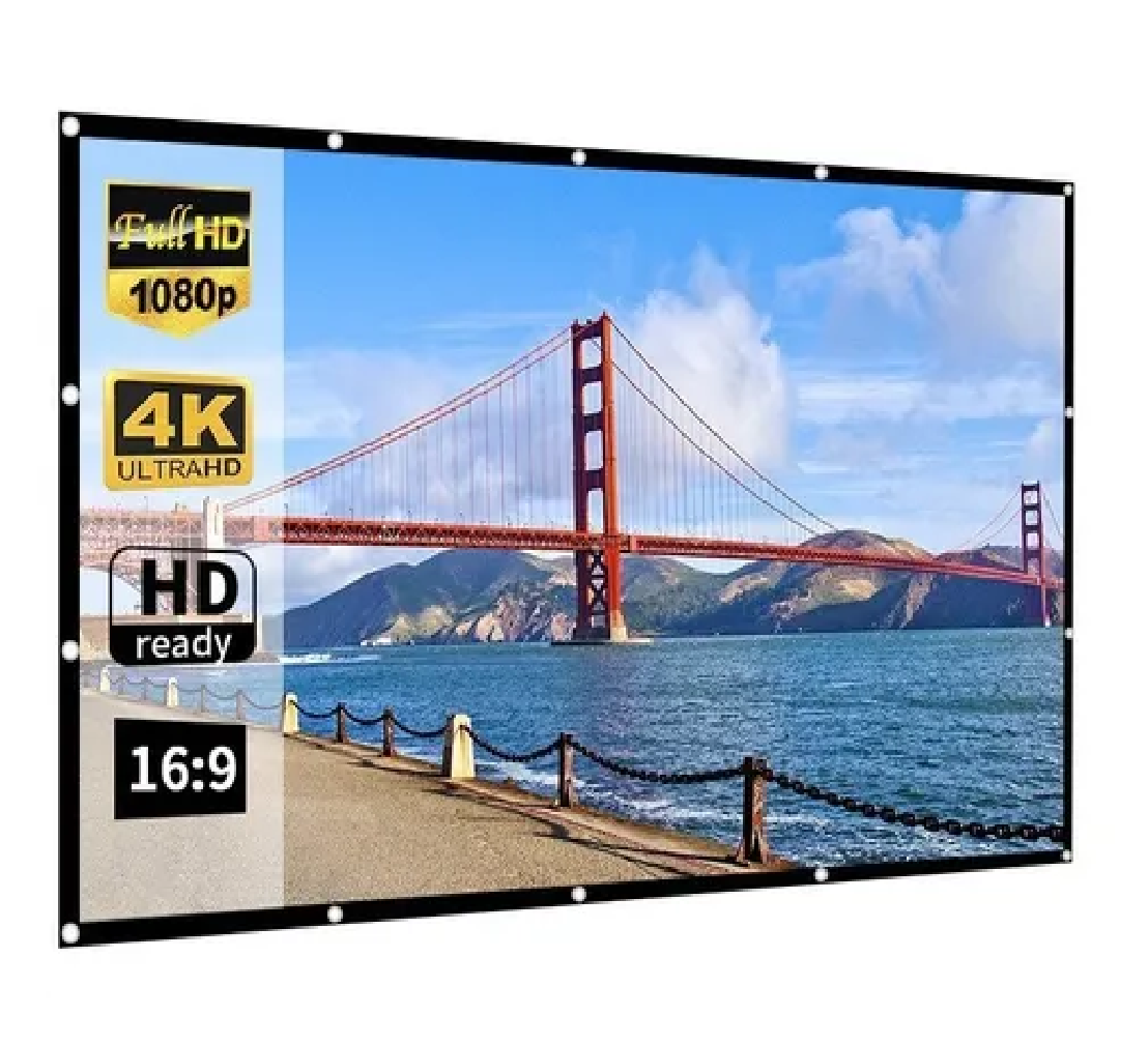 Pantalla Para Proyector Portatil 120 Pulgadas Hd LCD
