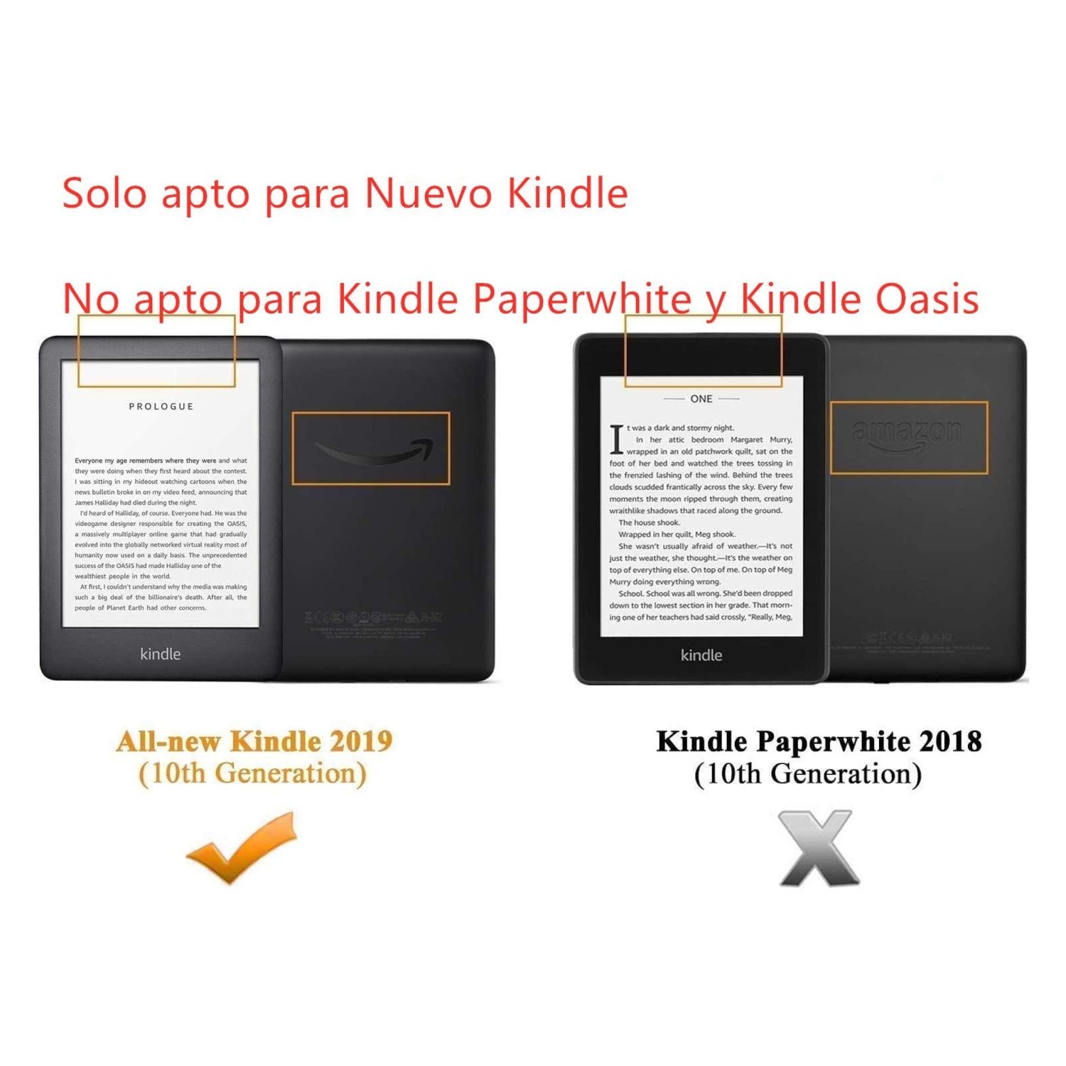 Funda Libro con Tapa para  Kindle Paperwhite Gen.10 2019 Resiste –  OcioDual