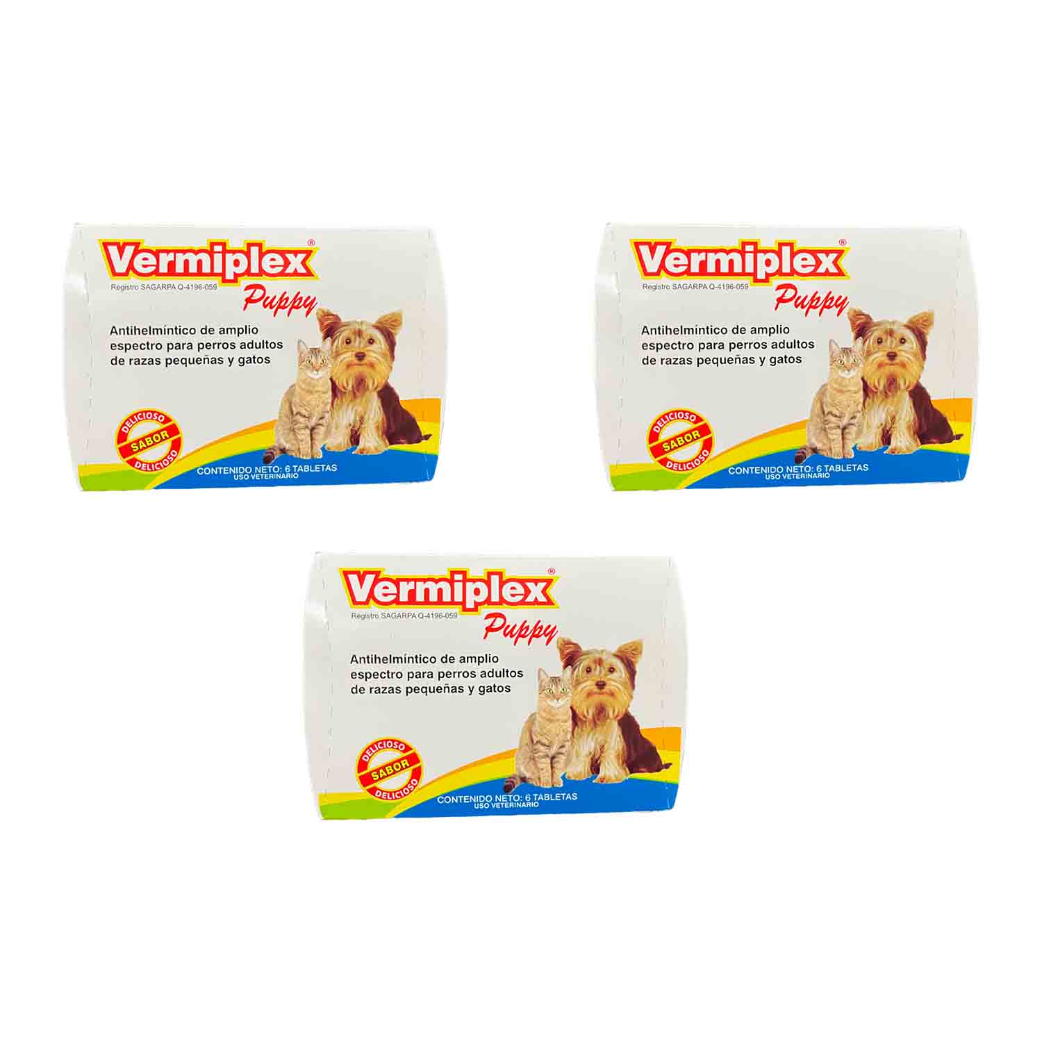 PACK VERMIPLEX PUPPY 18 TABLETAS, DESPARASITANTE