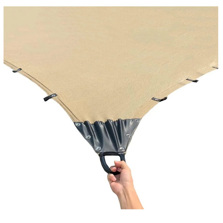 Malla Sombra 6x4 90% Beige Raschel Lista Para Colocar.