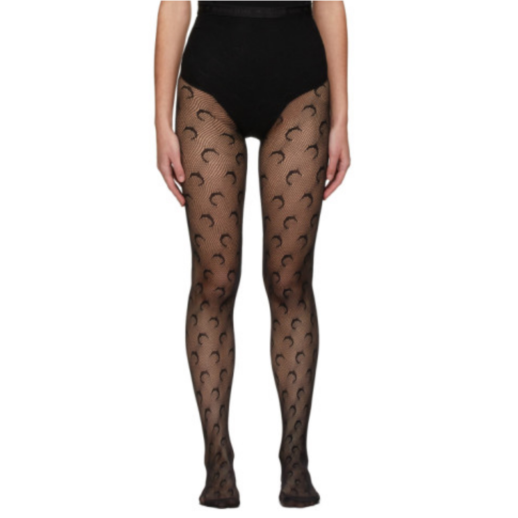 Pantimedias De Red Diseño Luna Mallas Negras Medias Mujer Unitalla