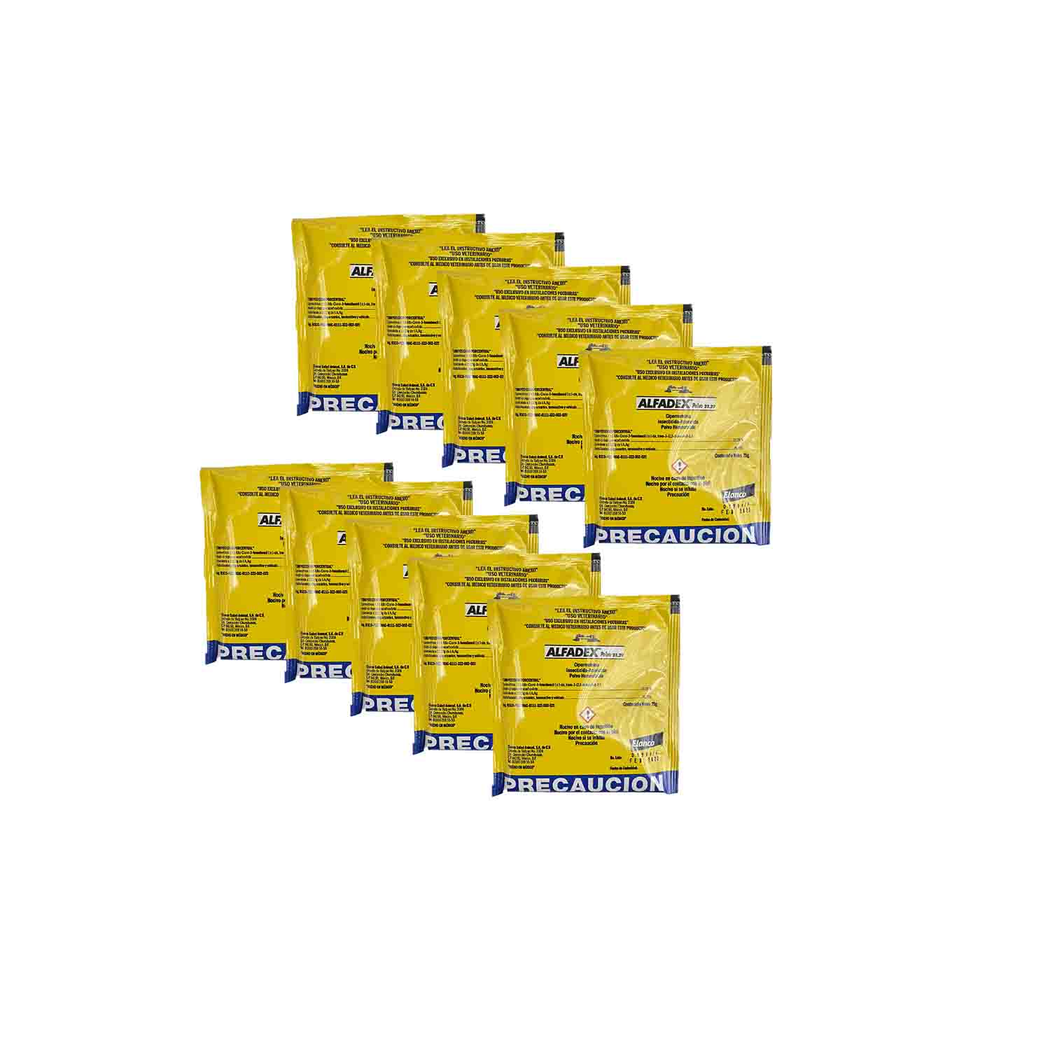 PACK 10 ALFADEX PVO 25 GR INSECTICIDA 