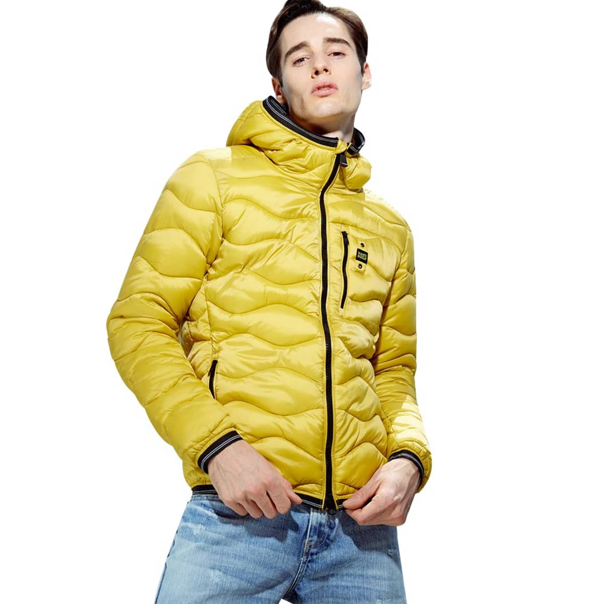 Chamarra Casual Repelente Al Agua Hard Soda color Amarillo para Hombre 1038199