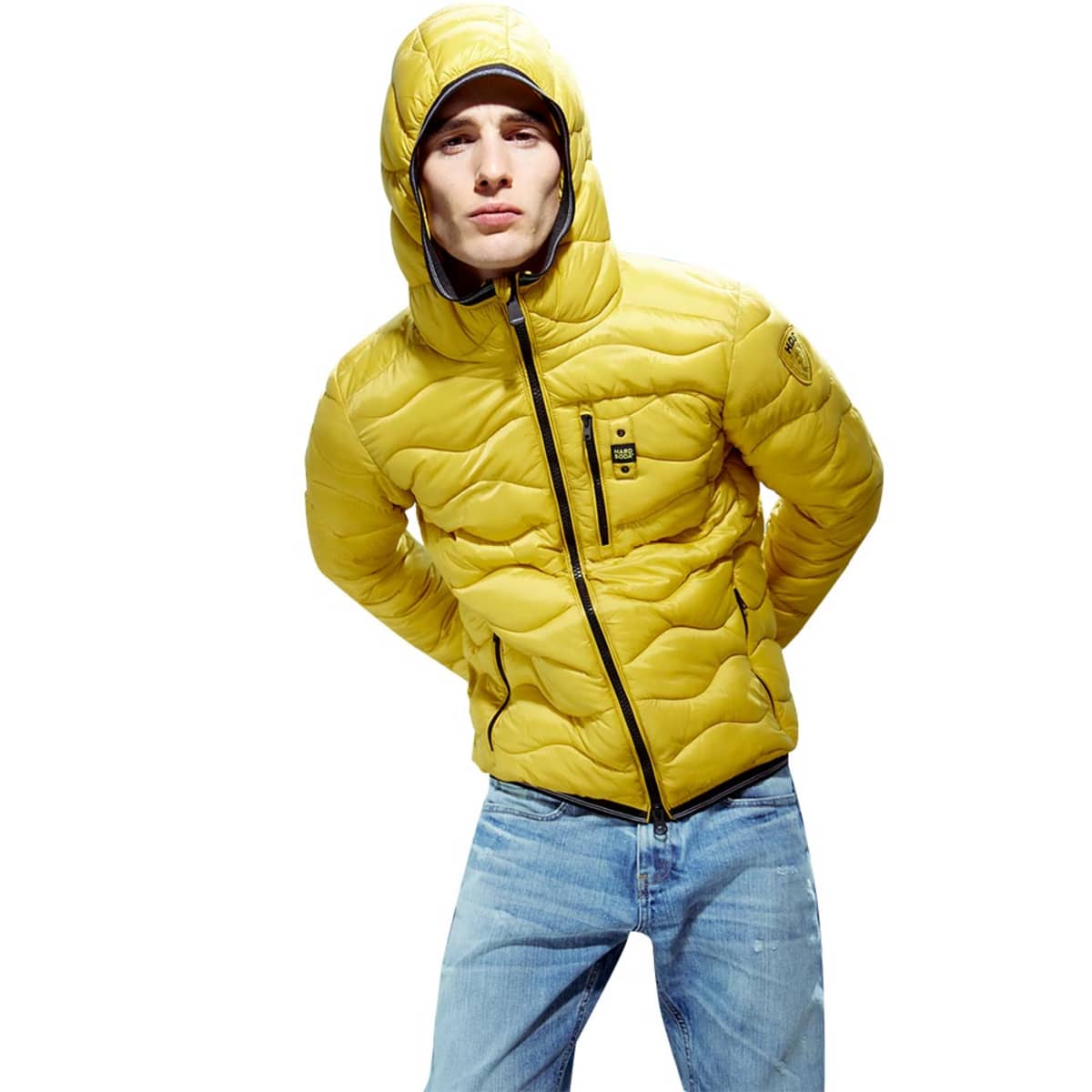 Chamarra Casual Repelente Al Agua Hard Soda color Amarillo para Hombre 1038199
