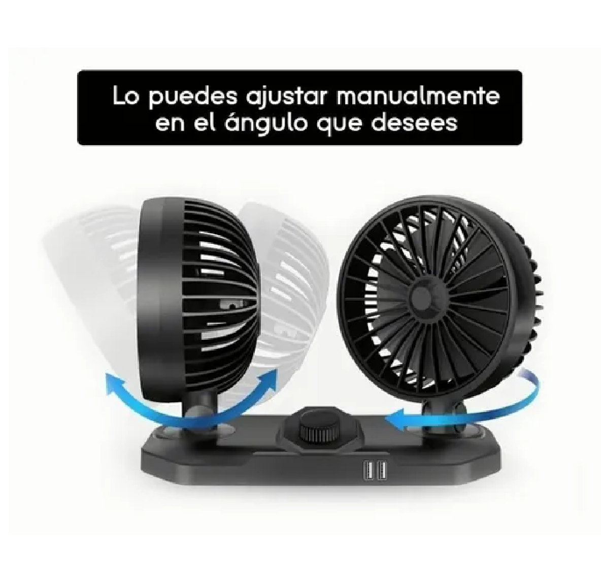 Ventilador Doble Portátil Potente 2 Velocidades Para Auto