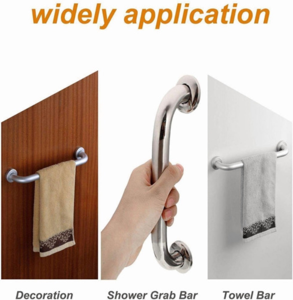 2 Barras Agarradera De Seguridad Baño Acero Inoxidable