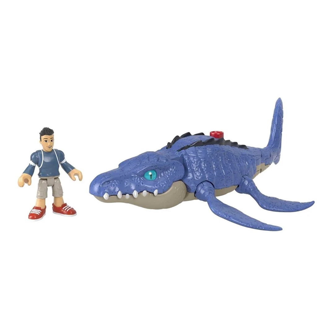 Imaginext Jurassic World Camp Cretaceous Mosasaurus Y Kenji