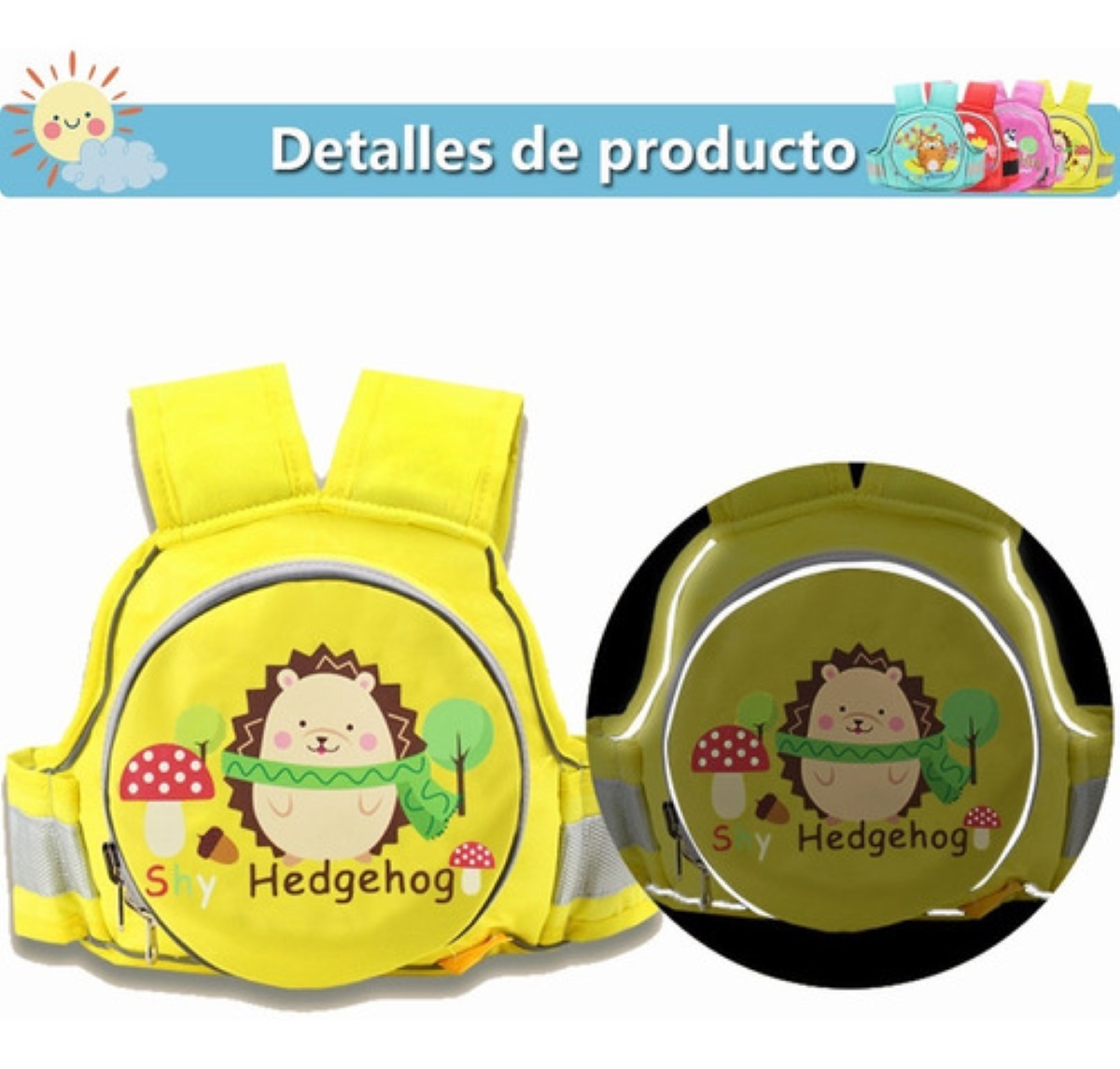 Cinturon con Arnes de Seguridad para Bebe Amarillo