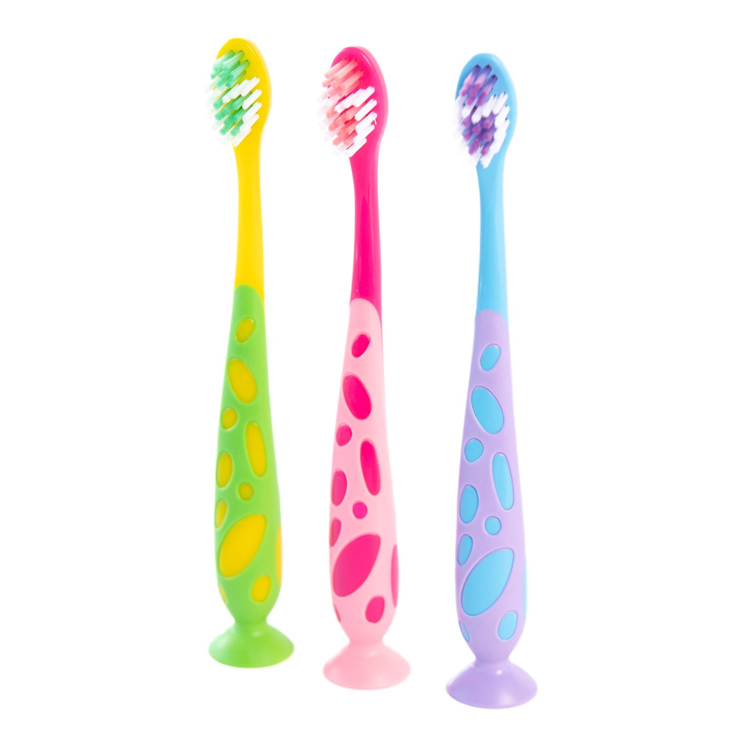 Cepillo Dientes para Niños con Chupón Babyleaf, 3pz Multicolor Unitalla