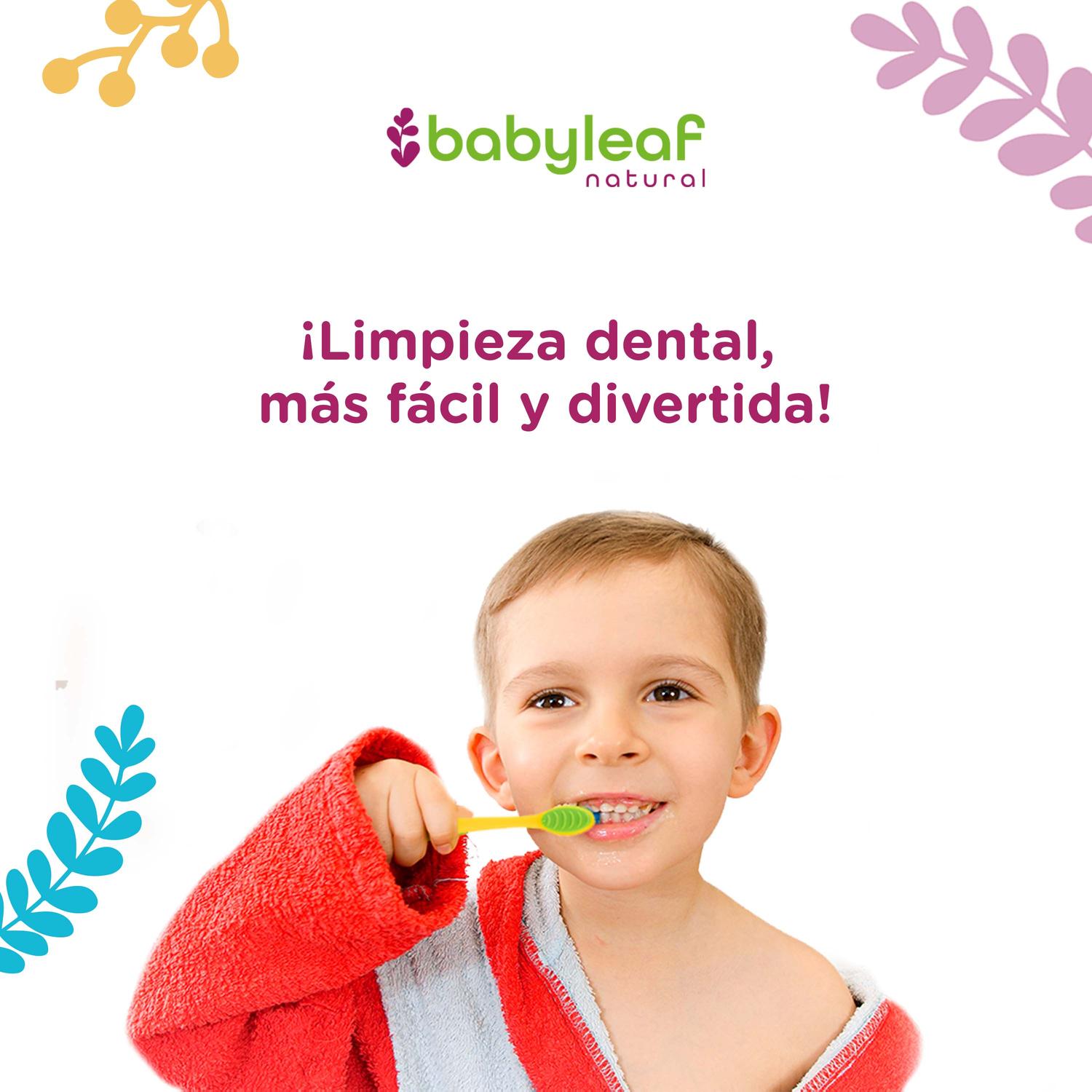 Cepillo Dientes para Niños con Chupón Babyleaf, 3pz Multicolor Unitalla