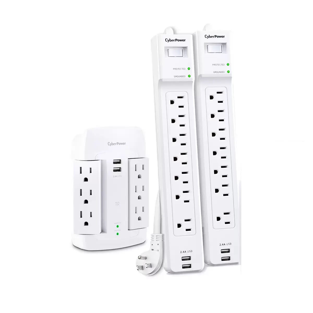 Multicontacto Pack de 3 Pz 7 Salidas CyberPower 2001051 CST