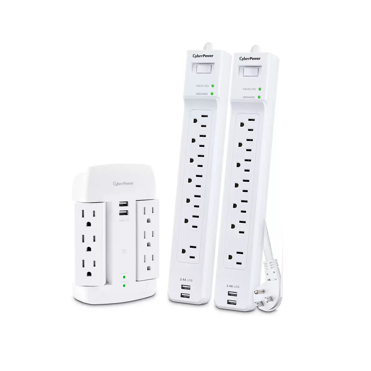 Multicontacto Pack de 3 Pz 7 Salidas CyberPower 2001051 CST