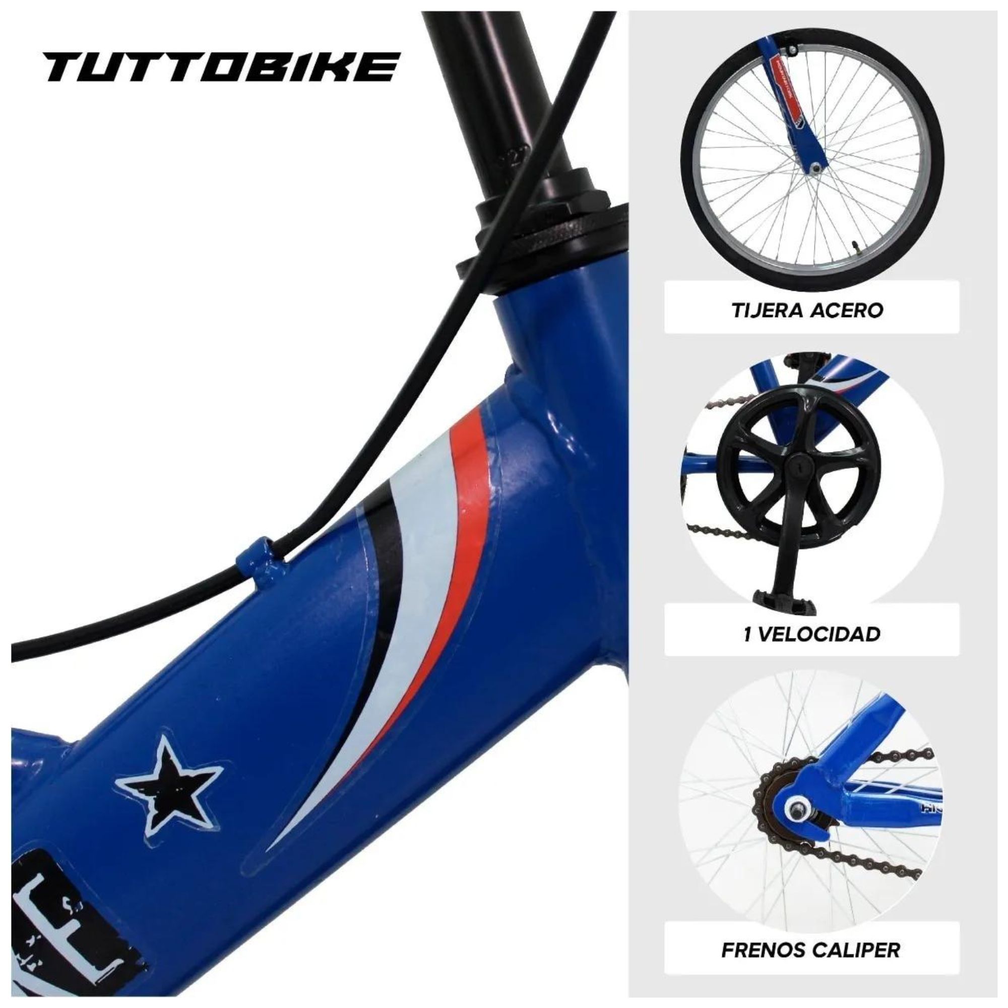 Bicicleta Monk Starbike Rodada 20 1 Velocidad R20 Azul