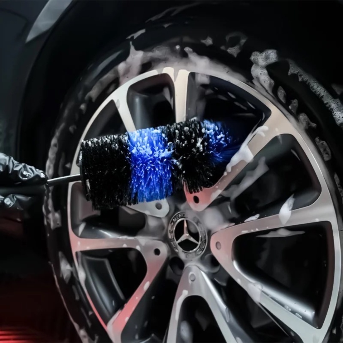 Cepillo Para lavado de Llantas Rines en Coches y Motos