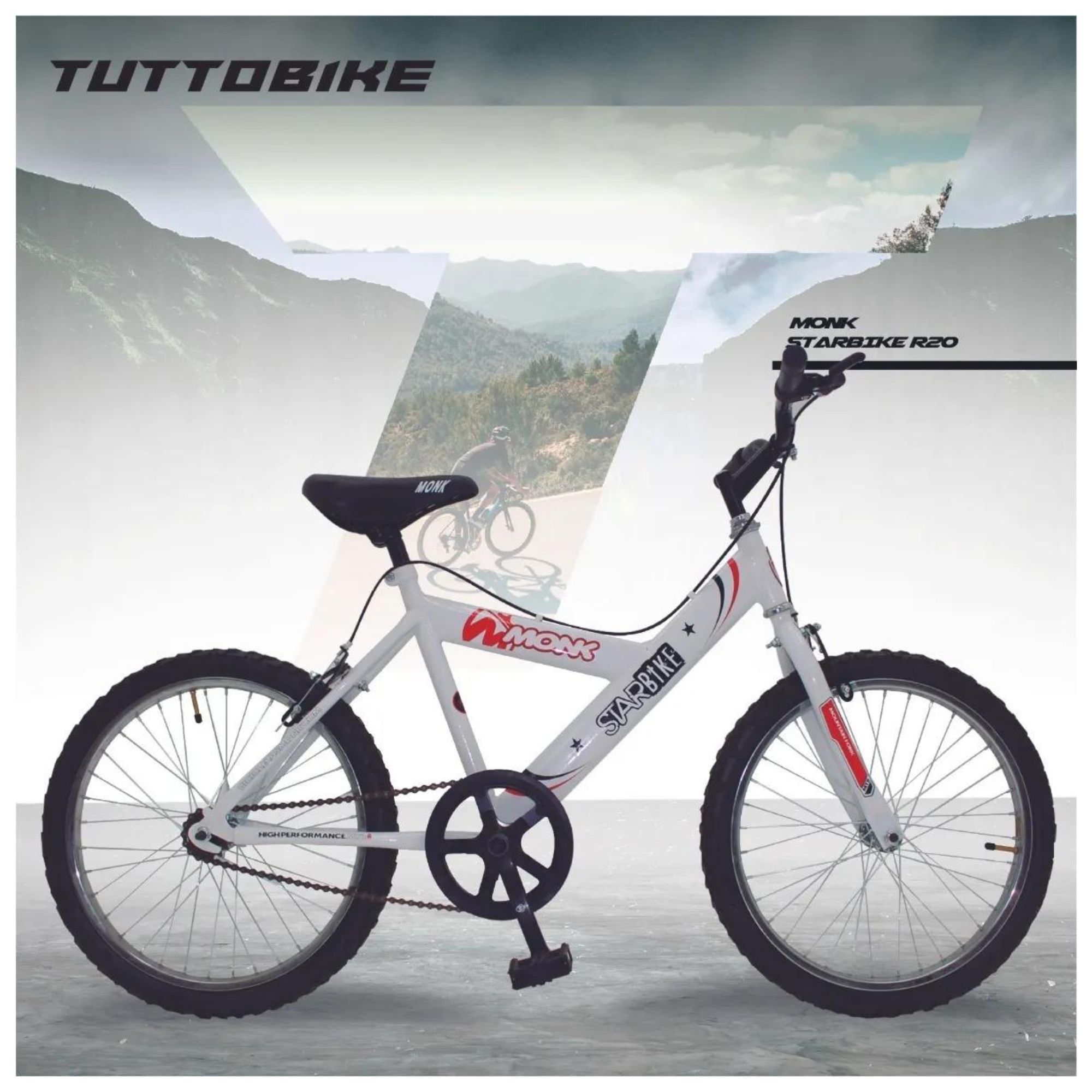 Bicicleta Monk Starbike Rodada 20 1 Velocidad R20 Blanca