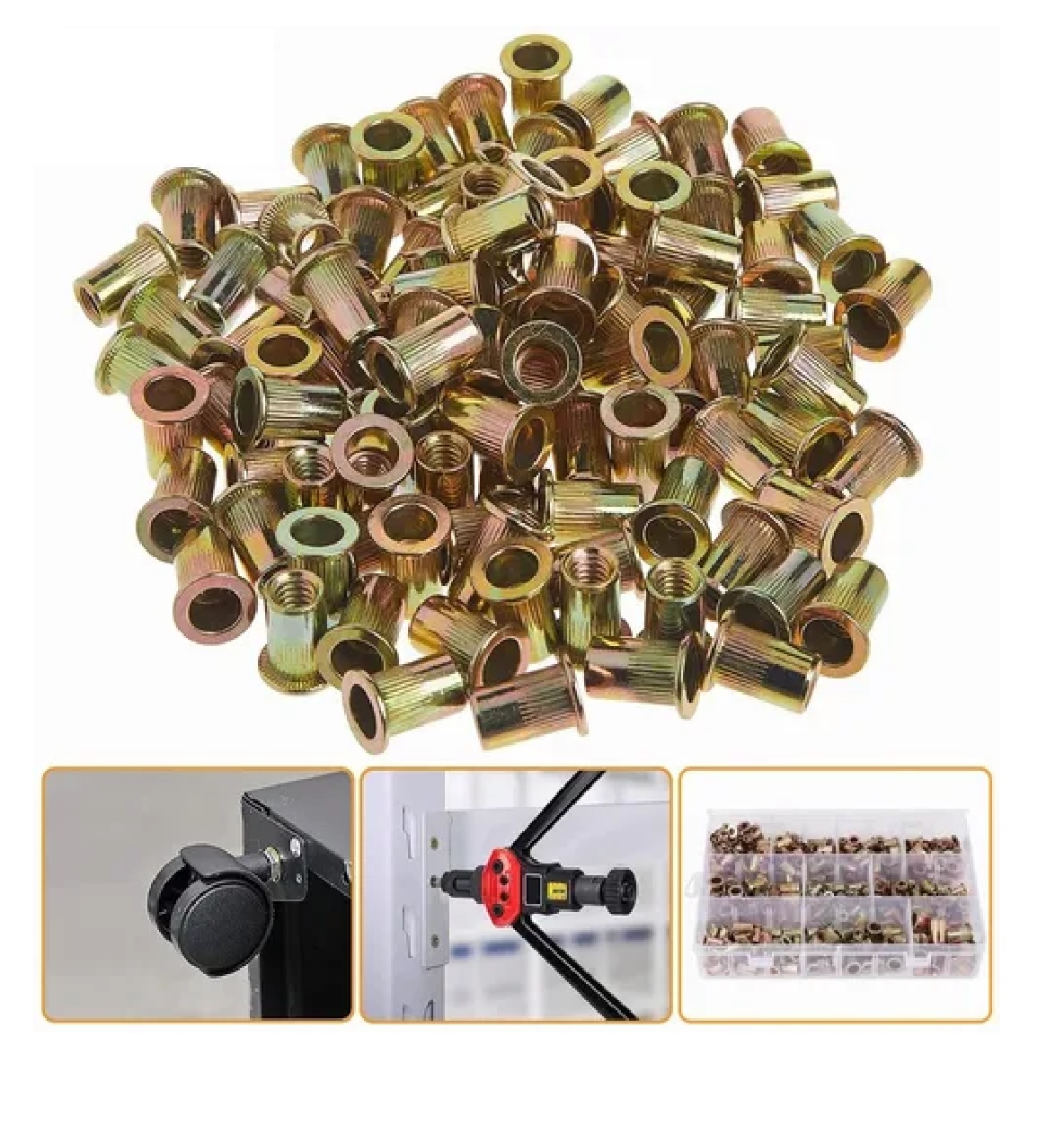 Kit Tuerca De Remache Acero Al Carbono  M3 M4 M5 M6 M8