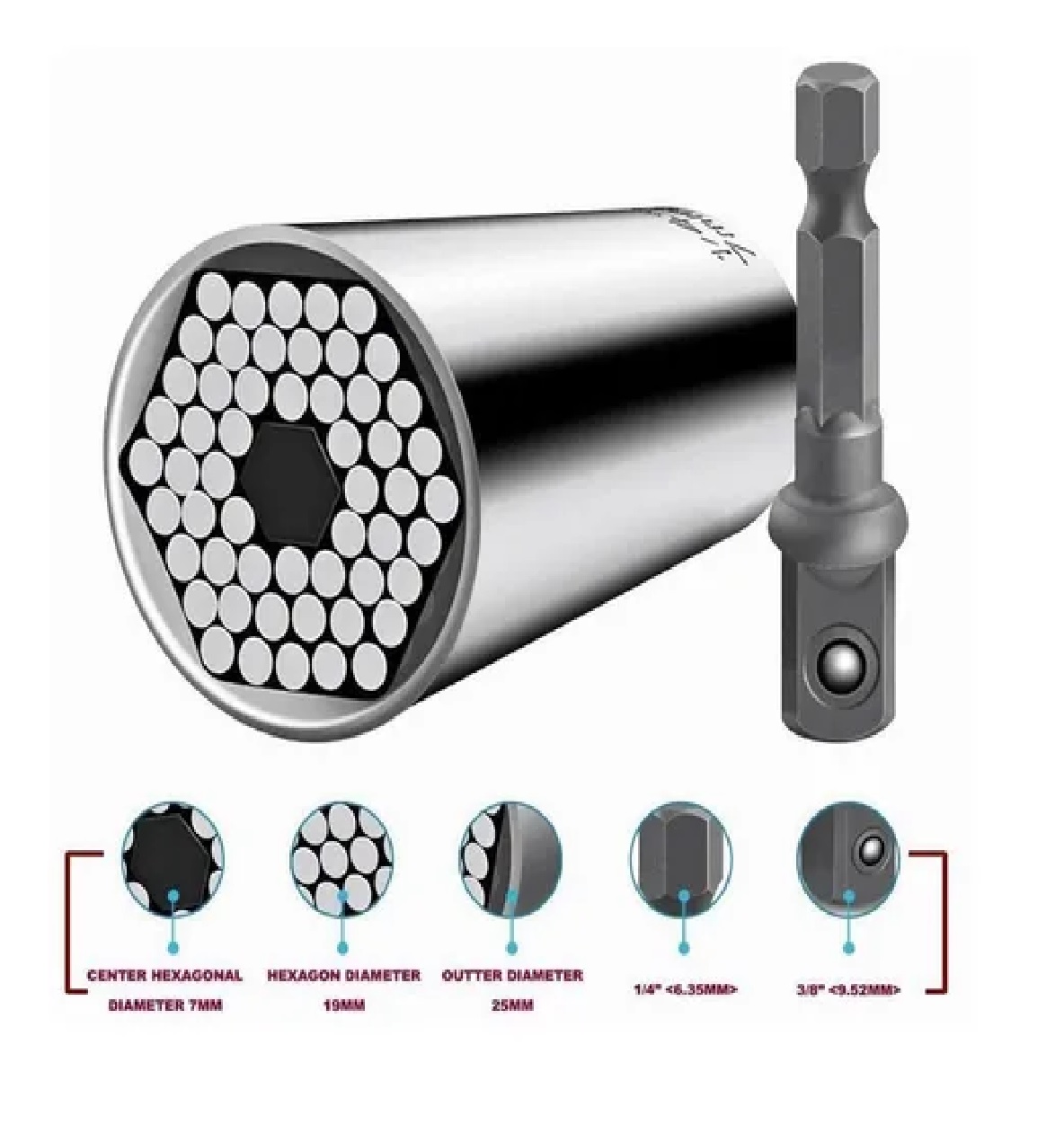 Juego De Destornillador De Ángulo Recto 105 Grados  Para Taladro