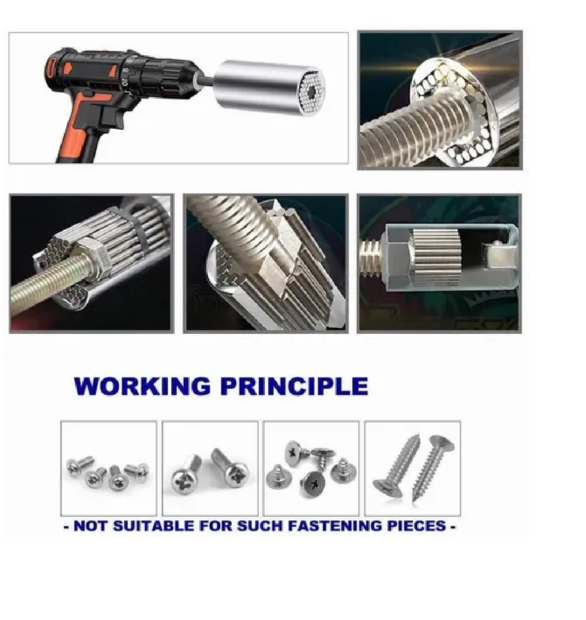 Juego De Destornillador De Ángulo Recto 105 Grados  Para Taladro