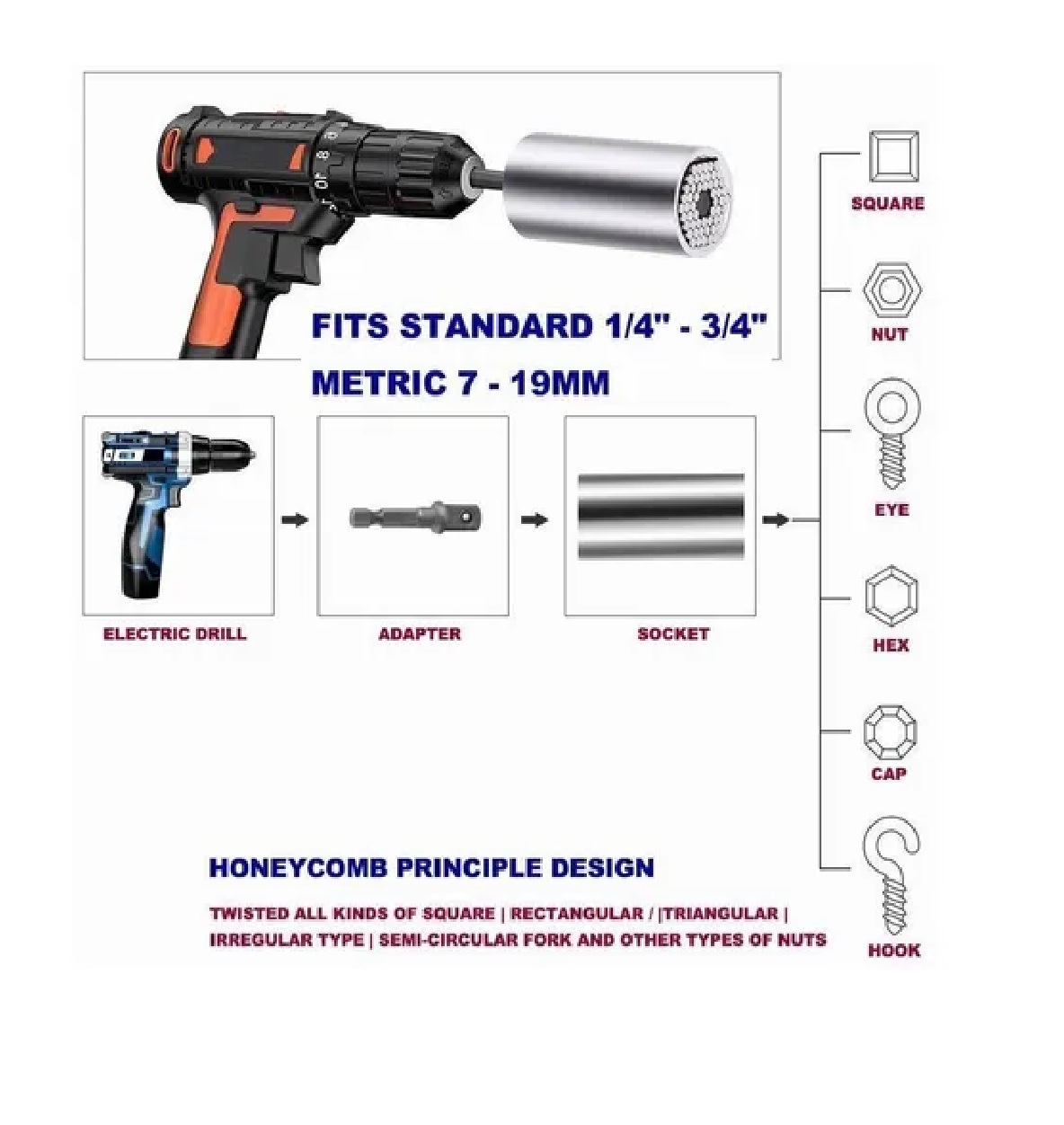 Juego De Destornillador De Ángulo Recto 105 Grados  Para Taladro
