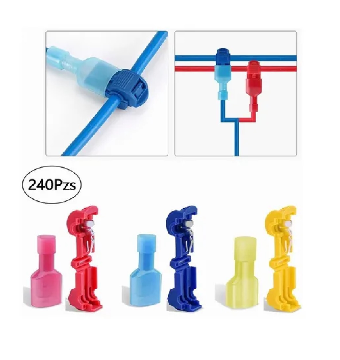 Set Conectores T-tap Terminales Cables Terminales De Cables De E