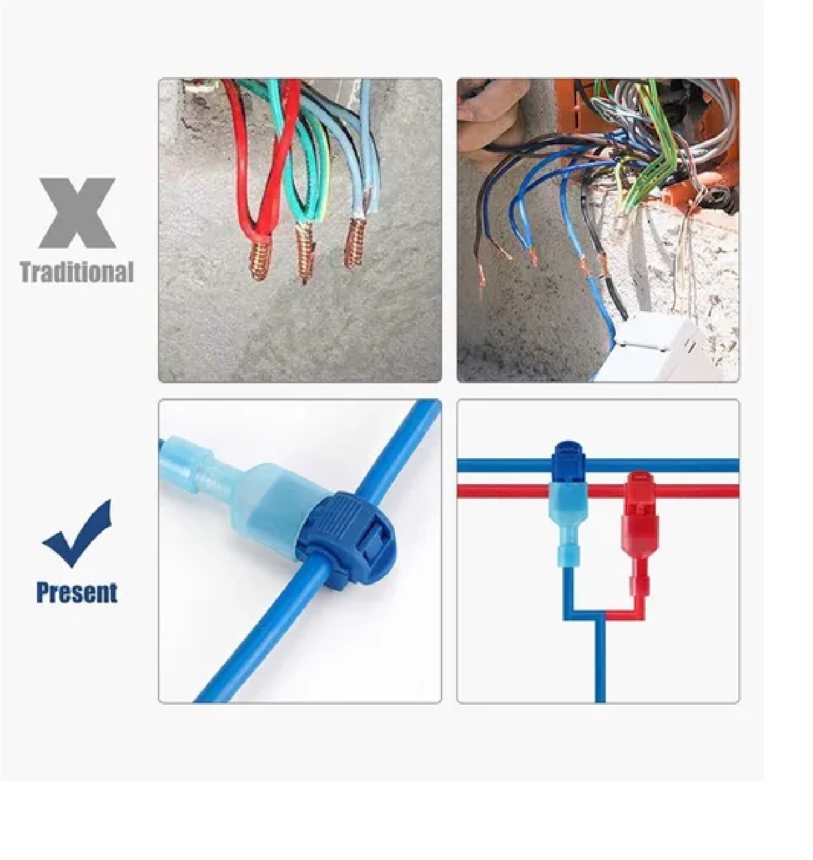Set Conectores T-tap Terminales Cables Terminales De Cables De E