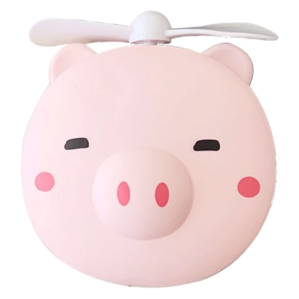 Espejo Maquillaje con Luz LED y Ventilador Cerdito